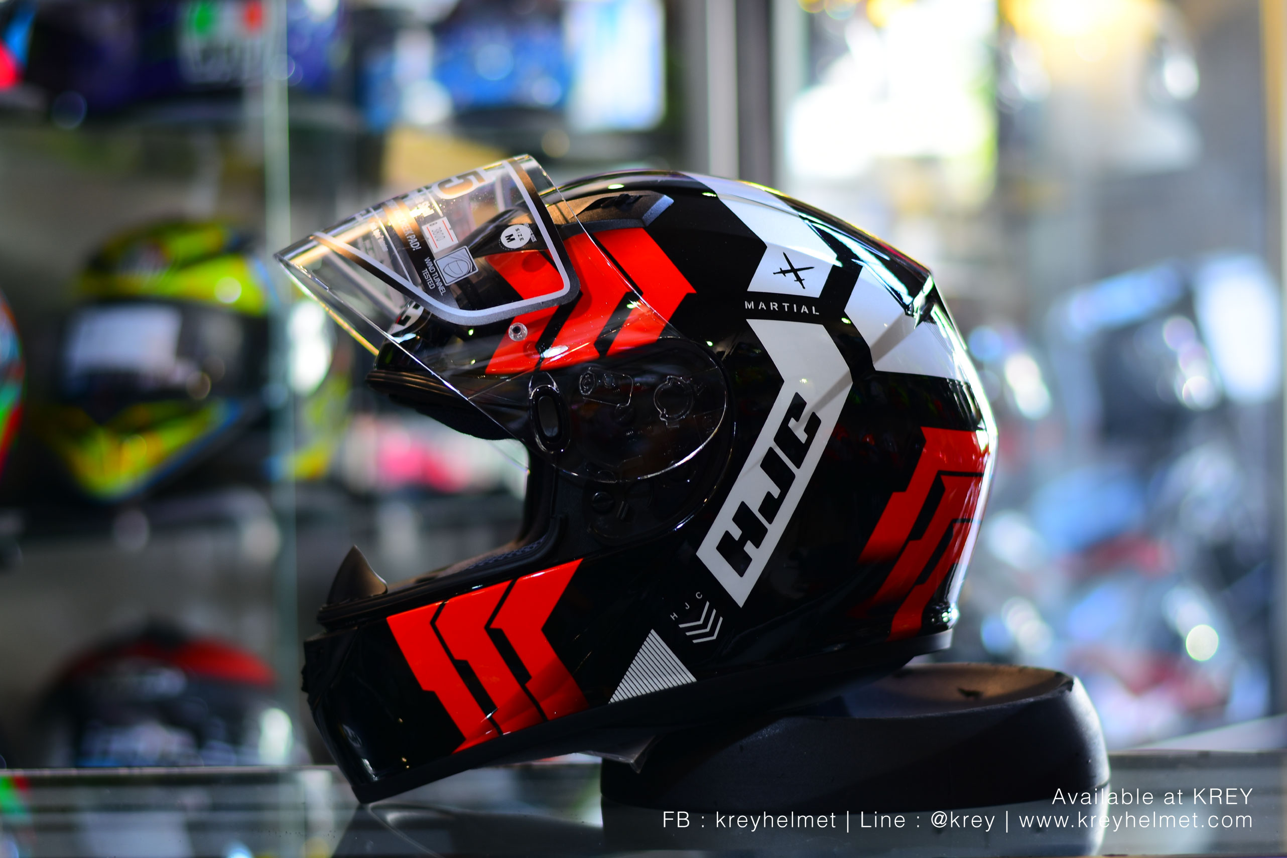 HJC CS-15 MARTIAL BLACK RED