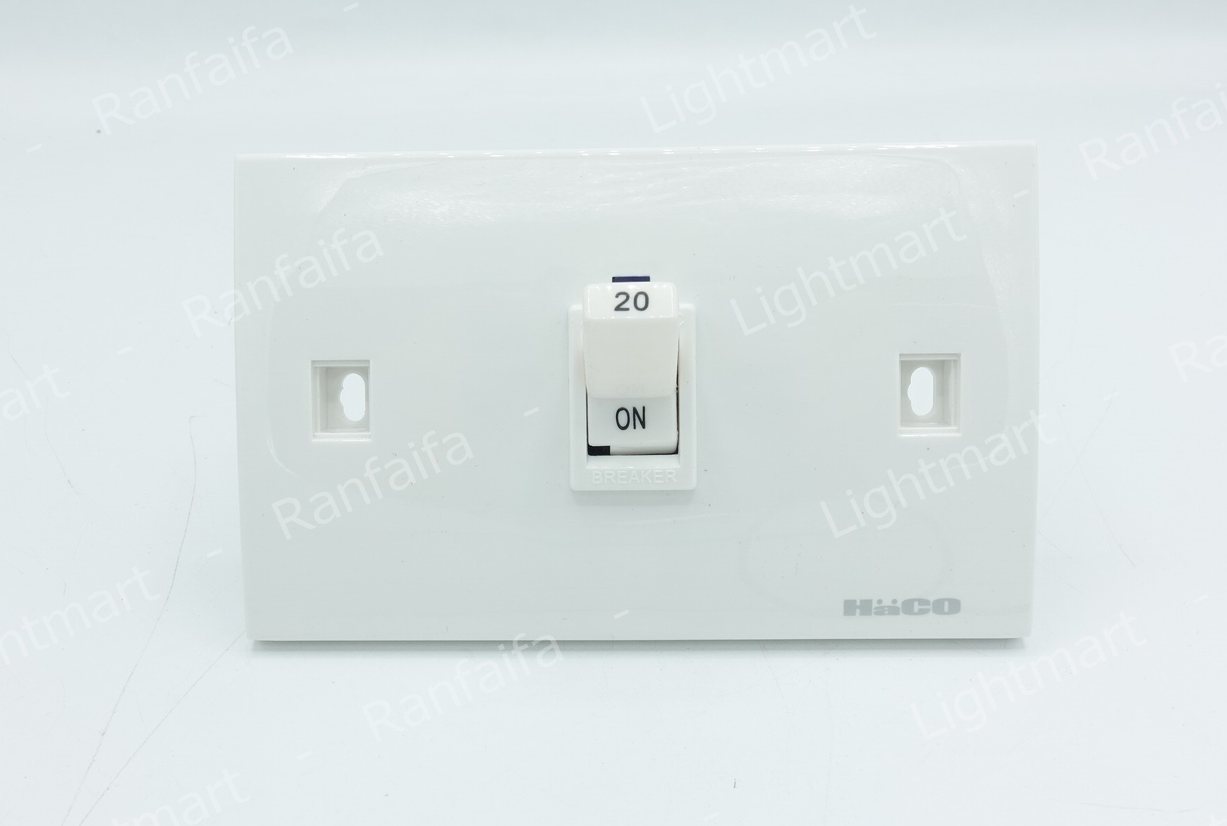 เซฟตี้เบรกเกอร์ (ฝัง) 2P 16-32A HACO (มีไฟ)