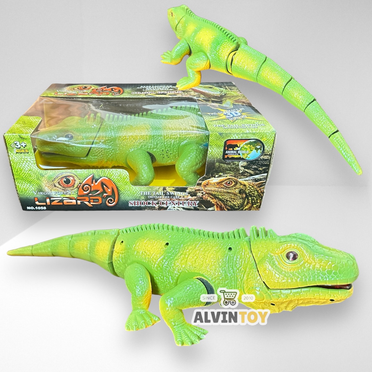 Lizard โมเดลกิ่งก่า ของเล่นกิ่งก่า ตัวใหญ่ เดินได้ มีเสียง มีไฟ