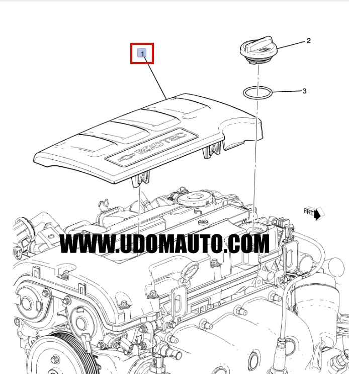 ฝาครอบบนเครื่อง CHEVROLET SONIC 1.4L เชฟโรเลต โซนิค 1.4L ปี2013-2014 /GMแท้