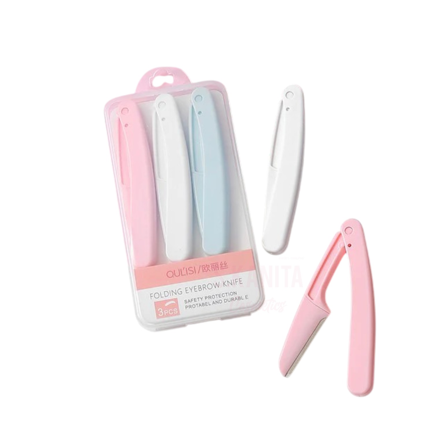 ที่กันคิ้ว 3 ชิ้นใน1แพ็ค Eyebrow Trimmer 3 pieces in 1 pack