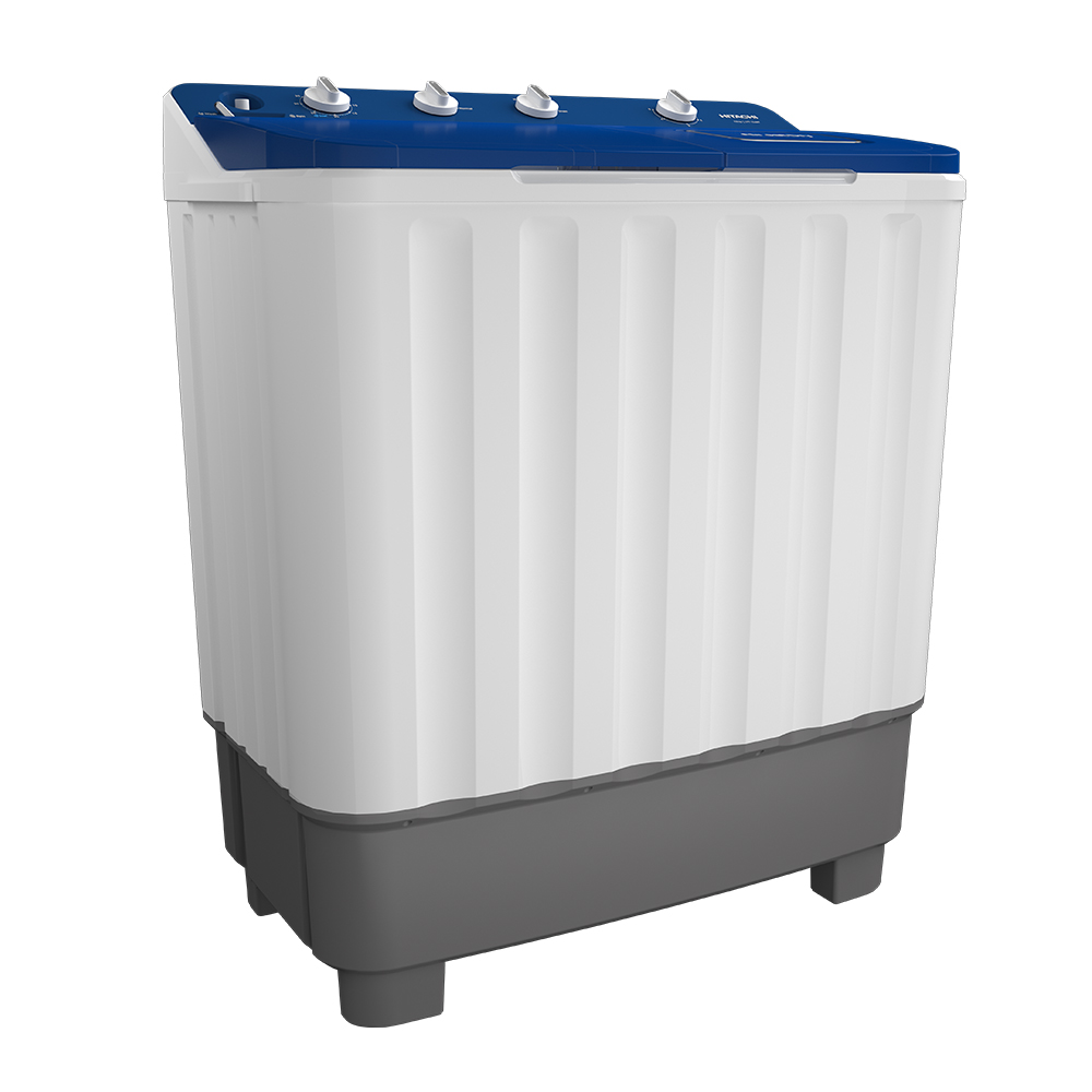 HITACHI รุ่นLTT 12JWT New Twin Tub ซัก 12 กก. / ปั่นแห้ง 8 กก. สีเทา สีฟ้า