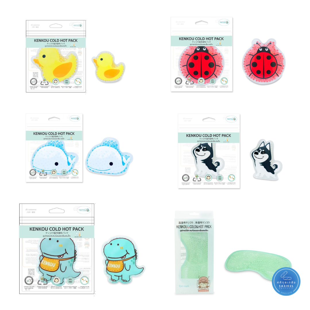 เจลประคบร้อน-เย็น KENKOU เคนโกะ COLD&HOT PACK 1 ชิ้น น่ารักสดใส สไตล์วัยรุ่นy2k