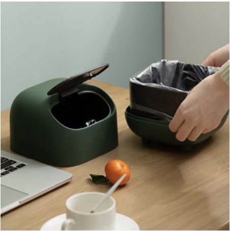 ถังขยะตั้งโต๊ะ ถังขยะเล็ก ถังขยะมีฝาปิด ถังขยะมินิ ถังขยะโต๊ะเครื่องแป้ง
