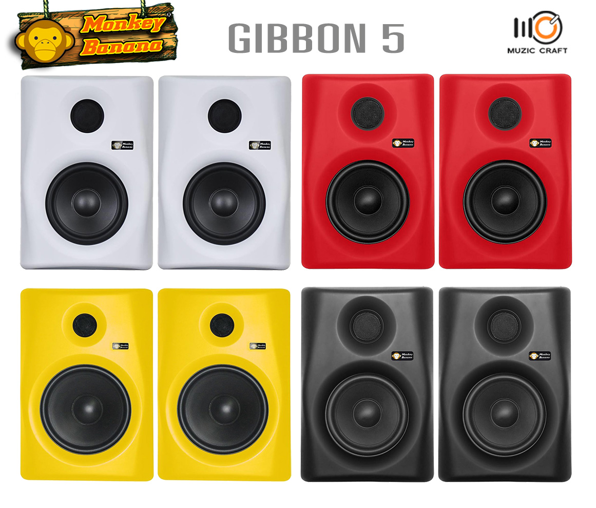 Monkey Banana Gibbon 5 (คู่/Pair) *ของแท้รับประกัน 1ปี* ลำโพงสตูดิโอมอนิเตอร์ 5-1/4นิ้ว, ความถี่ 48Hz - 22kHz, 80 วัตต์ x2