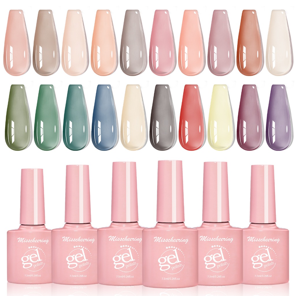 Miss Cheering สีเจล พาสเทล แบบอบ ไซรัป (7.5 มล) Pastel gel color UV/LED (7ml)