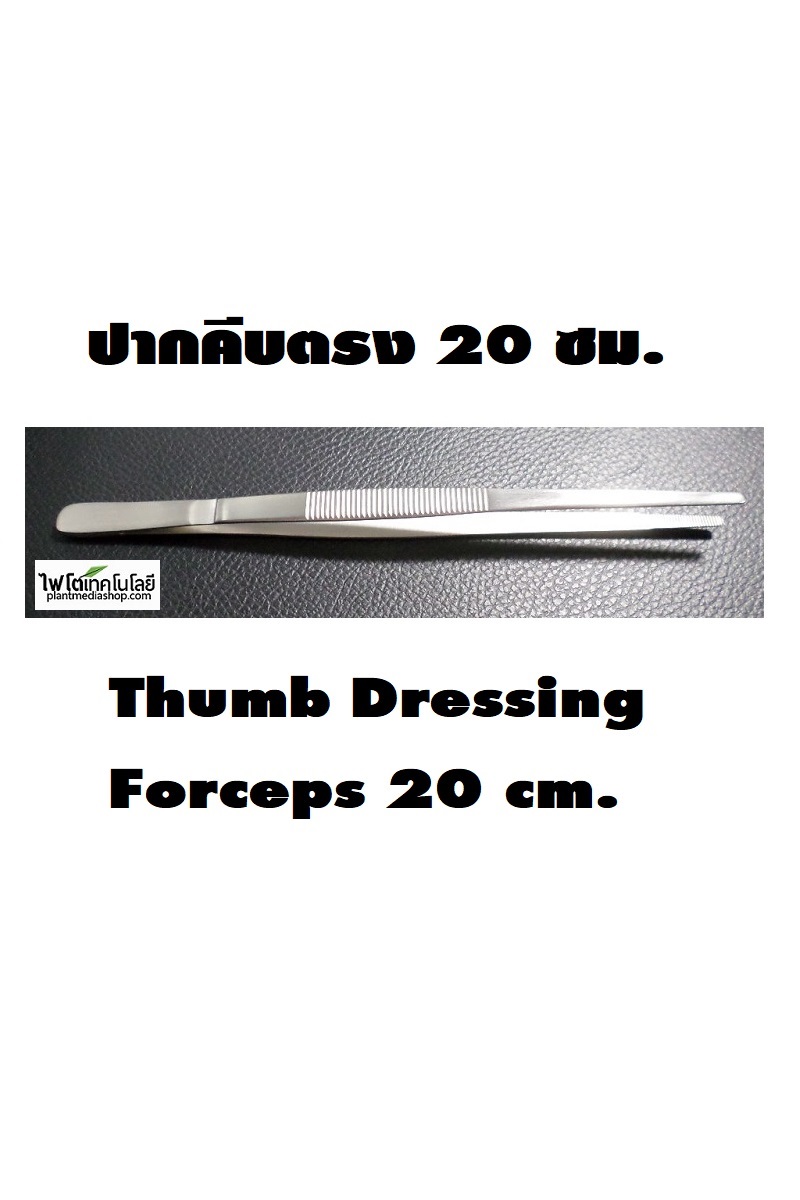 Thumb (Dressing) Forceps ปากคีบสแตนเลส ยี่ห้อ Golrah ความยาว 20 ซม.