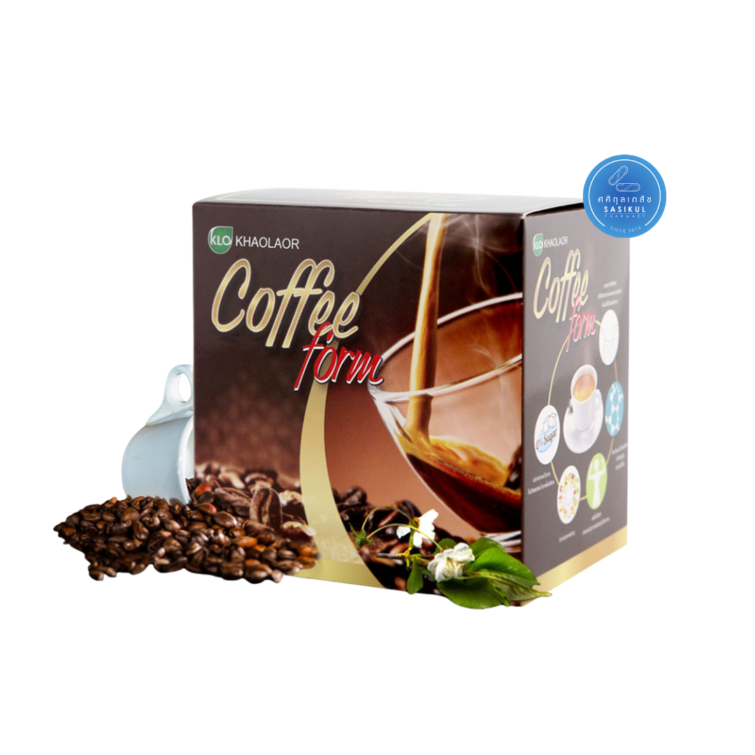 Khaolaor Coffee Form ขาวละออ คอฟฟี่ฟอร์ม กาแฟสำเร็จรูปพร้อมชง 10 ซอง/กล่อง