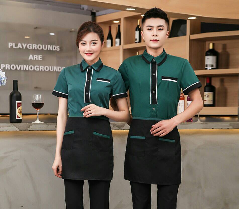 ชุดพนักงานเสริฟร้านกาแฟ ร้านอาหาร โรงแรม รีสอร์ท