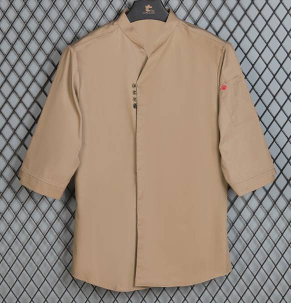 ชุดพนักงานเสริฟร้านกาแฟ ชุดพนักงานร้านอาหาร สีน้ำตาล สีแดง สีดำ