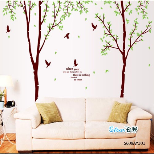 BigSize AY Transparent Wall Sticker สติ๊กเกอร์ติดผนัง When your eyes says (กว้าง280cm.xสูง270cm.)
