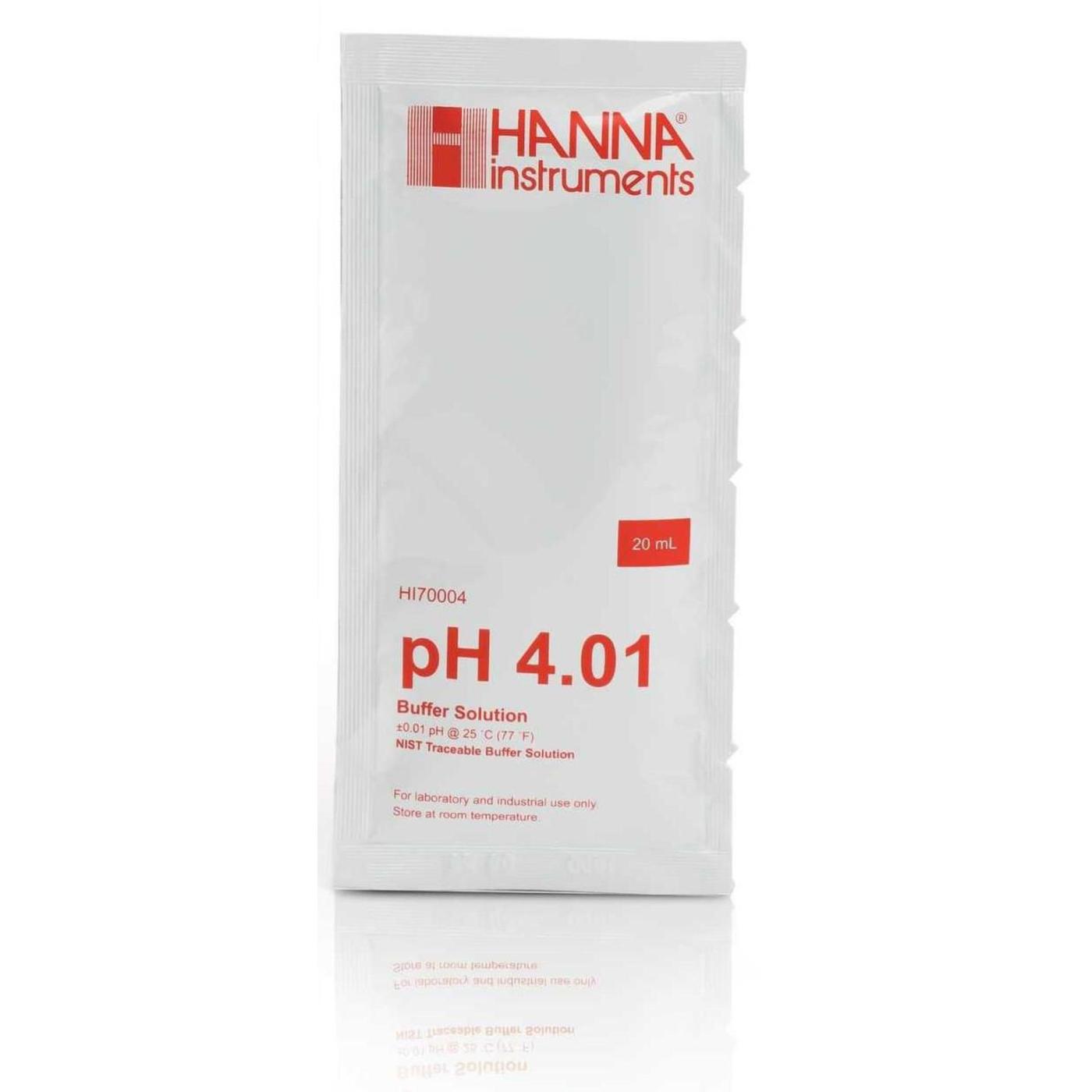 Hanna Instruments ลารละลายมาตรฐาน Standard buffer solution pH 4.01 แบบซอง 20 ml