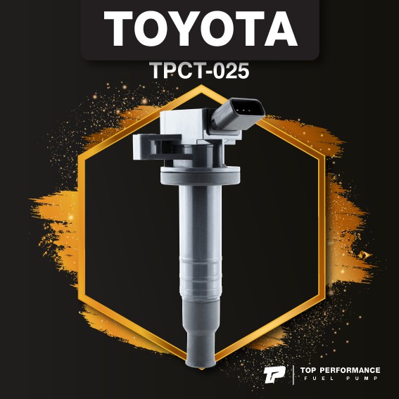(ประกัน 3 เดือน) คอยล์จุดระเบิด TOYOTA ALTIS VVTI 1.6 1.8 / 01-09 1ZZ 3ZZ - TOP PERFORMANCE JAPAN TPCT-025 - คอยล์หัวเทียน โตโยต้า อัลติส