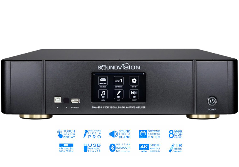 SOUNDVISION DKA-900 *ของแท้รับประกัน 1ปี* Karaoke Amplifier, แอมป์คาราโอเกะ บลูทูธ, 2×450W, Built-in DSP, รองรับ 4K HDMI ARC