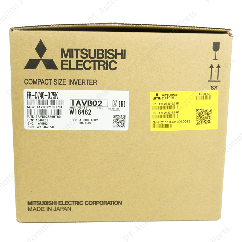 Mitsubishi FR-D740-0.75K Inverter 0.75KW 1HP Input 3-Phase 380-480VAC Output 3-Phase 380-480VAC 0.2-400Hz D700 Series อินเวอร์เตอร์ มิตซูบิชิ เครื่องควบคุมความเร็วรอบมอเตอร์ 1 แรงม้า