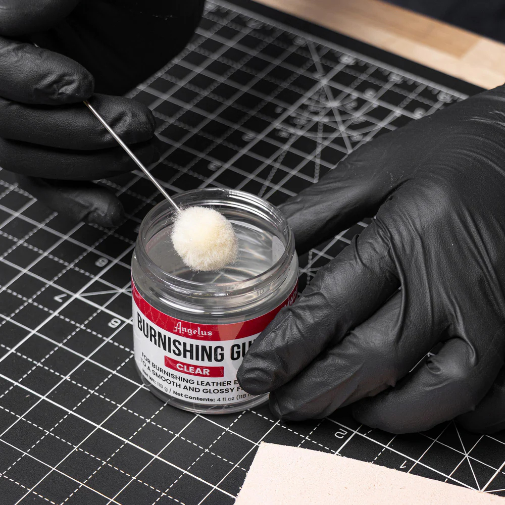 สีทาขอบหนัง Angelus Burnishing Gum Leather Edge Finish Clear | Turns Leather Edges to Smooth & Glossy | 4oz (118mL)