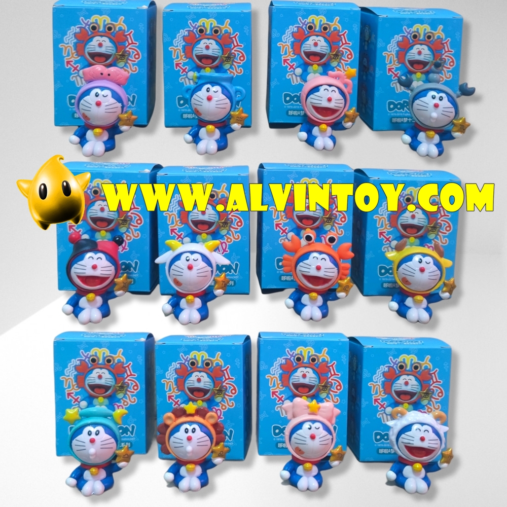 Action Figure โมเดลโดเรม่อน ประจำราศีต่างๆ เซ็ต 12 ตัว ขนาดความสูง 5 ซม.