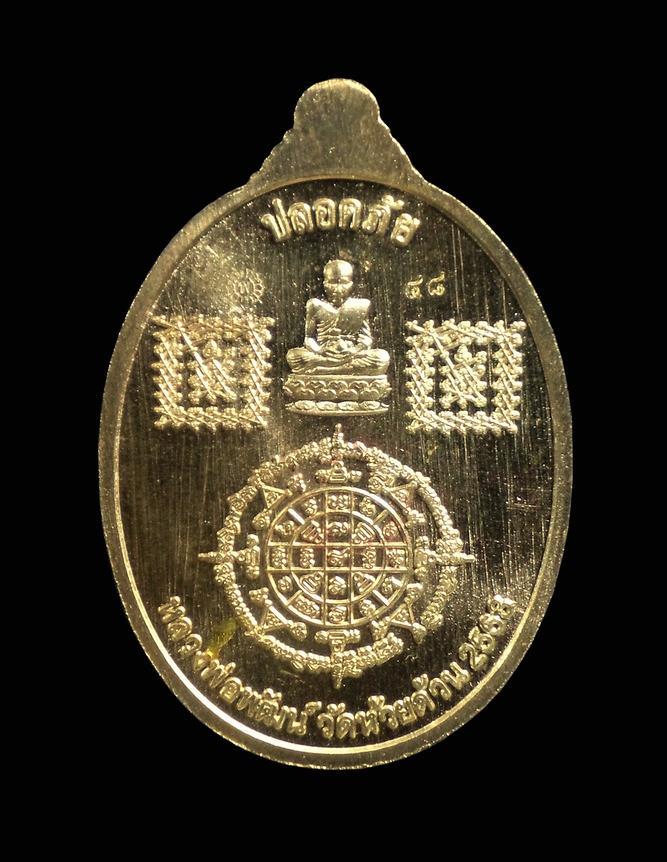 เหรียญสมเด็จพระเจ้าตากสินมหาราช รุ่นรวยปลอดภัย หลวงพ่อพัฒน์ ปุญญกาโม วัดห้วยด้วน จ.นครสวรรค์ ปี63 เนื้อทองทิพย์ลงยาเหลือง เลข48