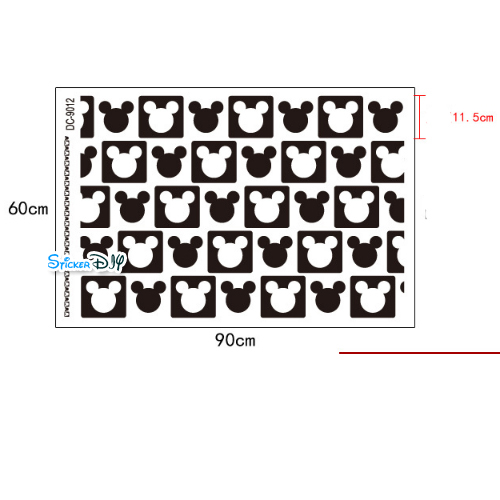 Transparent Wall Sticker สติ๊กเกอร์ติดผนังแต่งขอบ MICKEY (กว้าง400cm.xสูง12cm.)