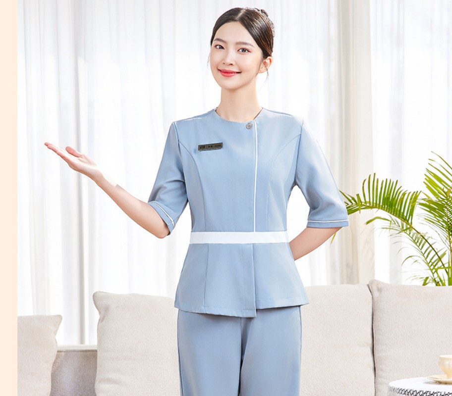 ชุดสปาเพื่อสุขภาพ ชุดนวดสปา ชุดพนักงานศูนย์ความงามทางการแพทย์ การแช่เท้า ร้านเสริมสวย (แยกขายเสื้อ)