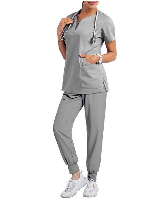 ชุดหมอผ่าตัดทันตแพทย์ ชุดพยาบาลโรงพยาบาลซักง่ายแห้งเร็ว ชุดทำงานคลินิก