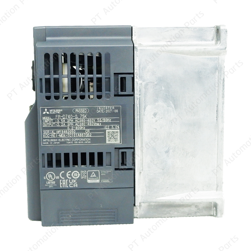 Mitsubishi FR-D740-0.75K Inverter 0.75KW 1HP Input 3-Phase 380-480VAC Output 3-Phase 380-480VAC 0.2-400Hz D700 Series อินเวอร์เตอร์ มิตซูบิชิ เครื่องควบคุมความเร็วรอบมอเตอร์ 1 แรงม้า
