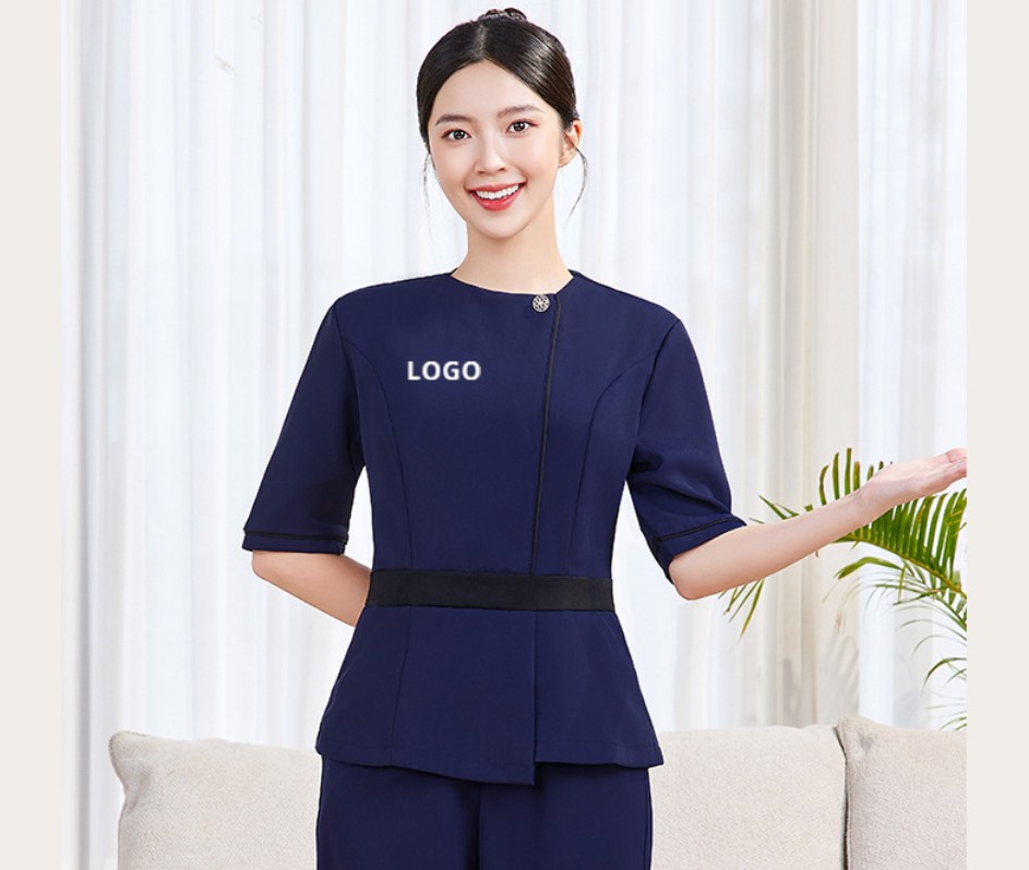 ชุดสปาเพื่อสุขภาพ ชุดนวดสปา ชุดพนักงานศูนย์ความงามทางการแพทย์ การแช่เท้า ร้านเสริมสวย (แยกขายเสื้อ)