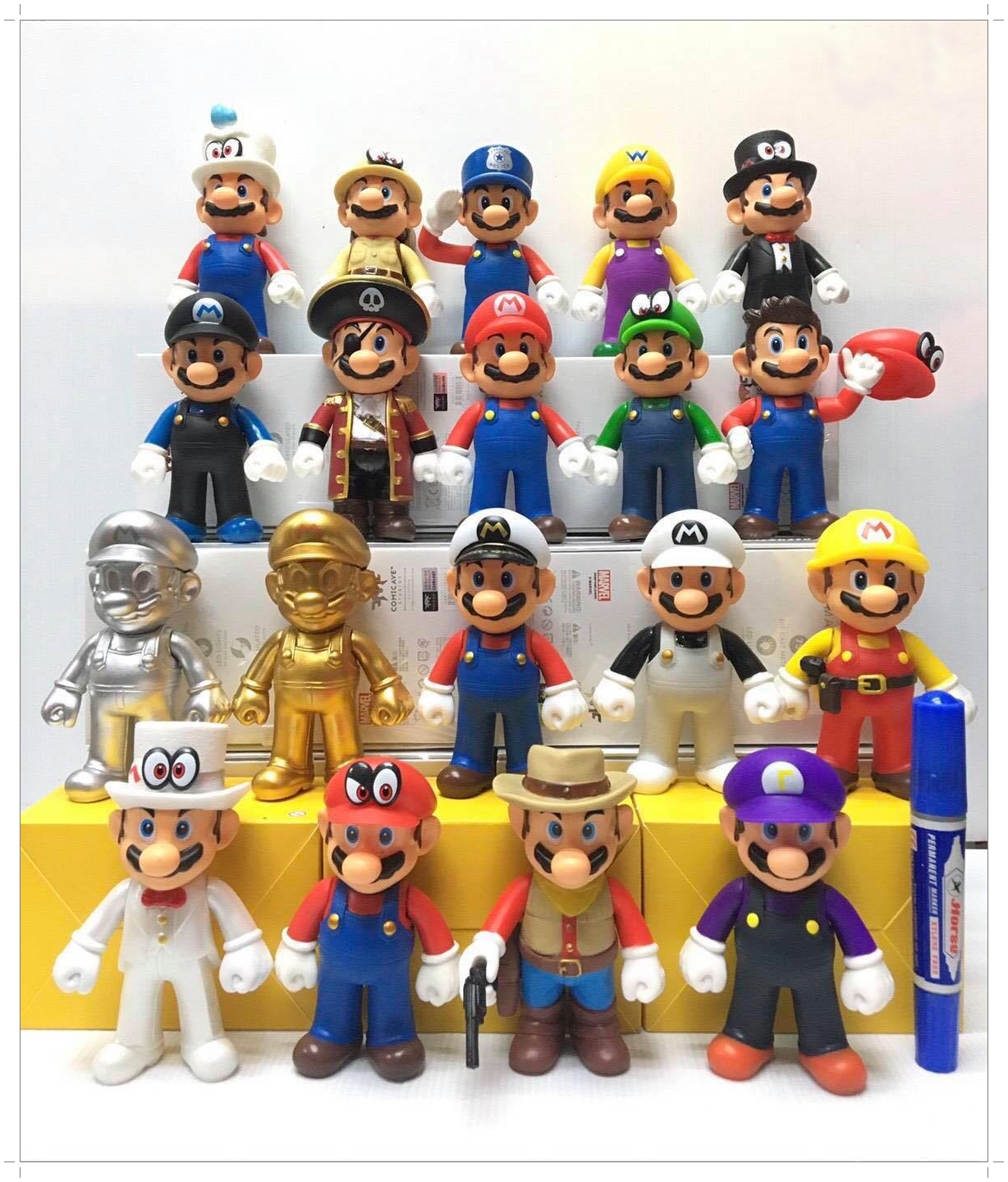 ชุดโมเดลมาริโอ้ 19 ตัว - Super Mario Odyssey Collection