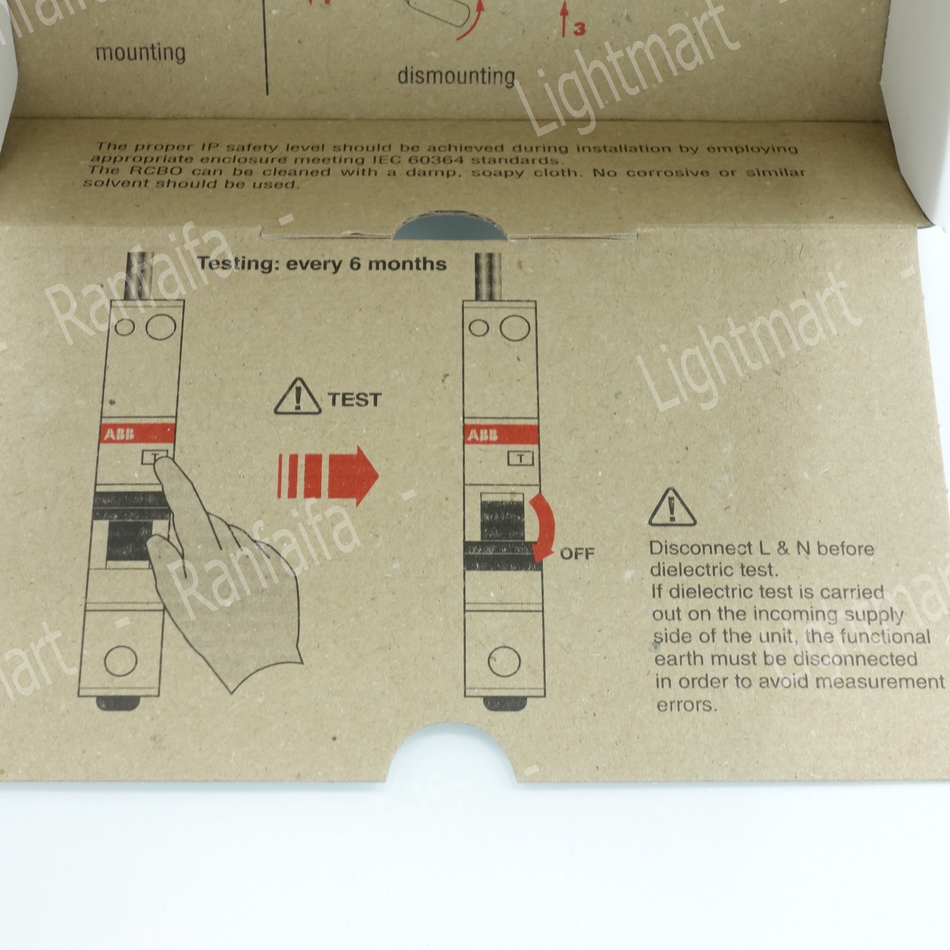 ลูกเบรกเกอร์ย่อย 1P กันไฟดูด (RCBO) 16-32A 30mA "ABB"