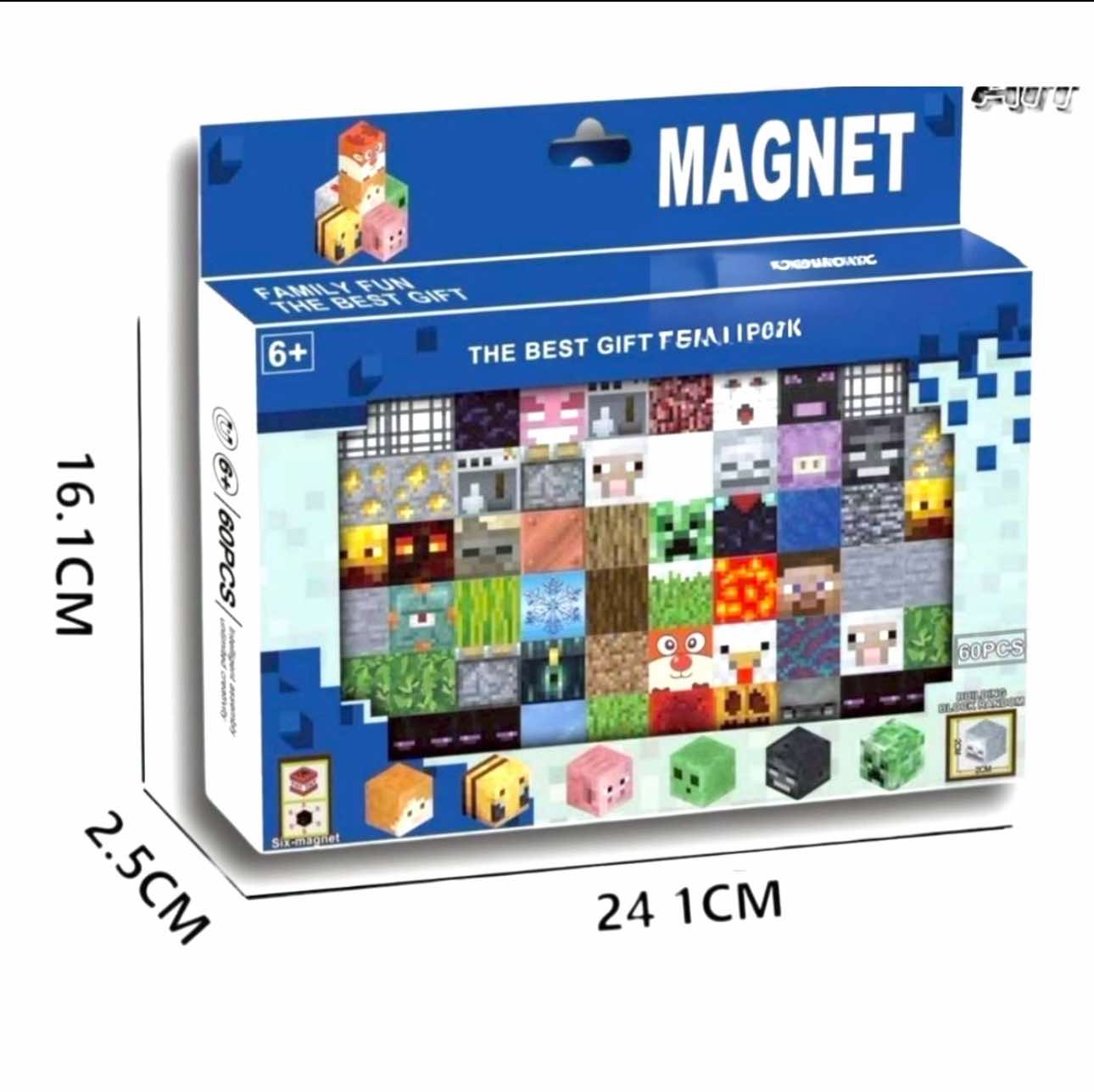 ชุดบล็อกตัวต่อแม่เหล็ก Minecraft มายคราฟ ขนาด 2 ซม. ชุด 60 ชิ้น สุดคุ้ม ส่งเร็ว ส่งด่วน