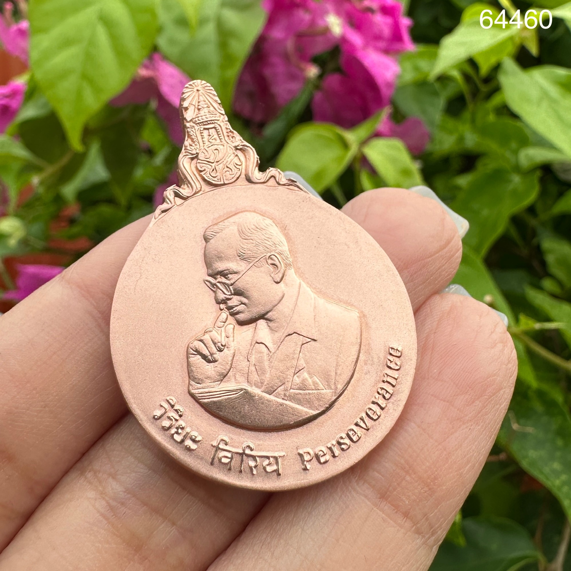 รหัส 64460 เหรียญ พระมหาชนก เนื้อนาก พิมพ์ใหญ่ ปี 2539 นน. 23.61 g