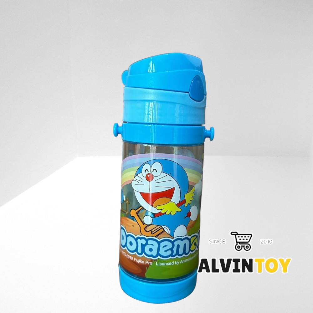 กระติกน้ำเด็ก โดราเอม่อน มีหลอดดูด 500 ml ขนาด 7x20 cm.