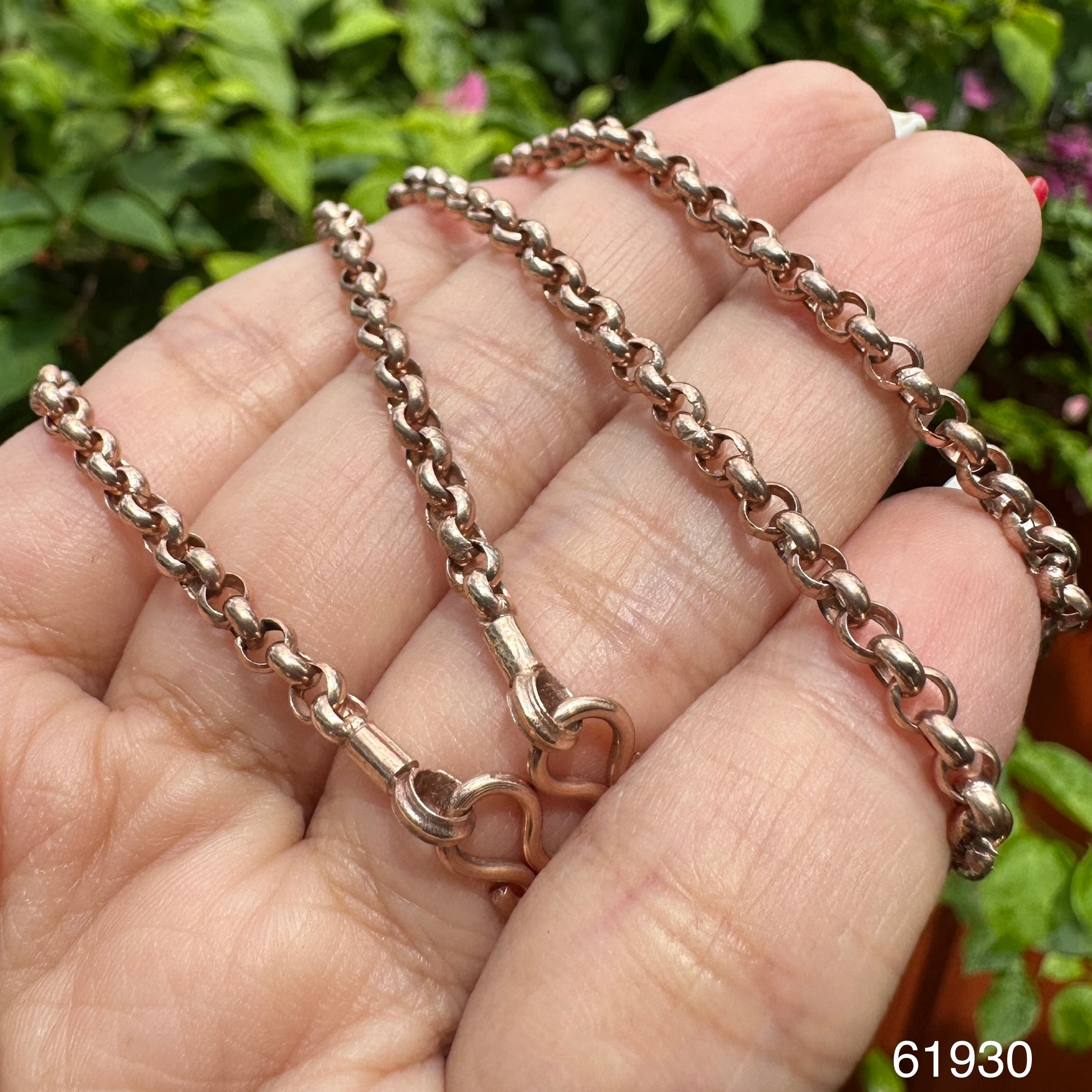 รหัส 61930 สร้อยคอ นาก40 ลายผ่าหวาย รอบเส้น ความยาว 24 นิ้ว งานสวยมาก นน. 15.15 g