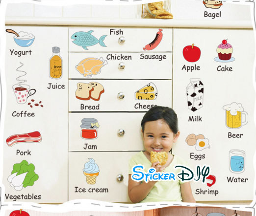 Transparent wall sticker สติ๊กเกอร์ติดผนัง COFFEE สไตล์ E (กว้างfree.xสูงfree.)