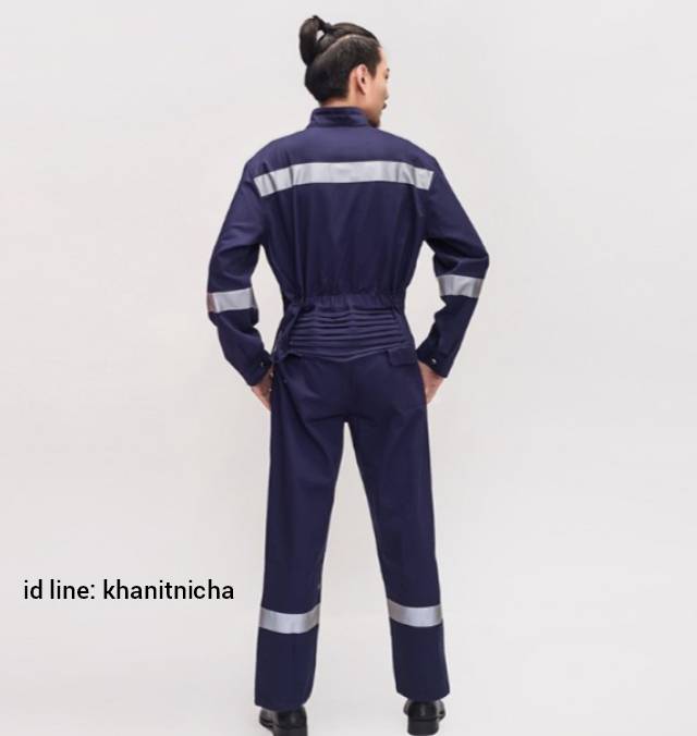 ชุดหมีช่าง ช่างหมีช่างไฟฟ้า ชุดหมีช่างปะปา ชุดหมีช่างโรงงาน สีน้ำเงิน สีส้ม สีกรมท่า