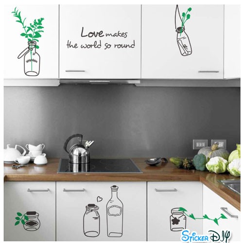 Vinyl wall sticker สติ๊กเกอร์ติดผนัง Love makes (กว้าง65cm.xสูง60cm.)