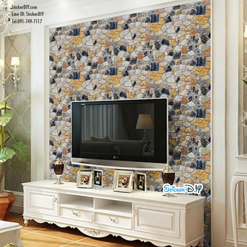 (หน้ากว้าง45ซม..xยาว10เมตร)Wallpaper sticker วอลเปเปอร์แบบกาวในตัว SA1014