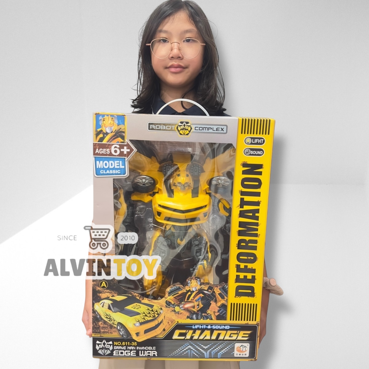 หุ่นยนต์ Bumblebee Transformer ขนาดความสูง 35 cm. (ตัวใหญ่) ขนาดกล่อง 48x33x15