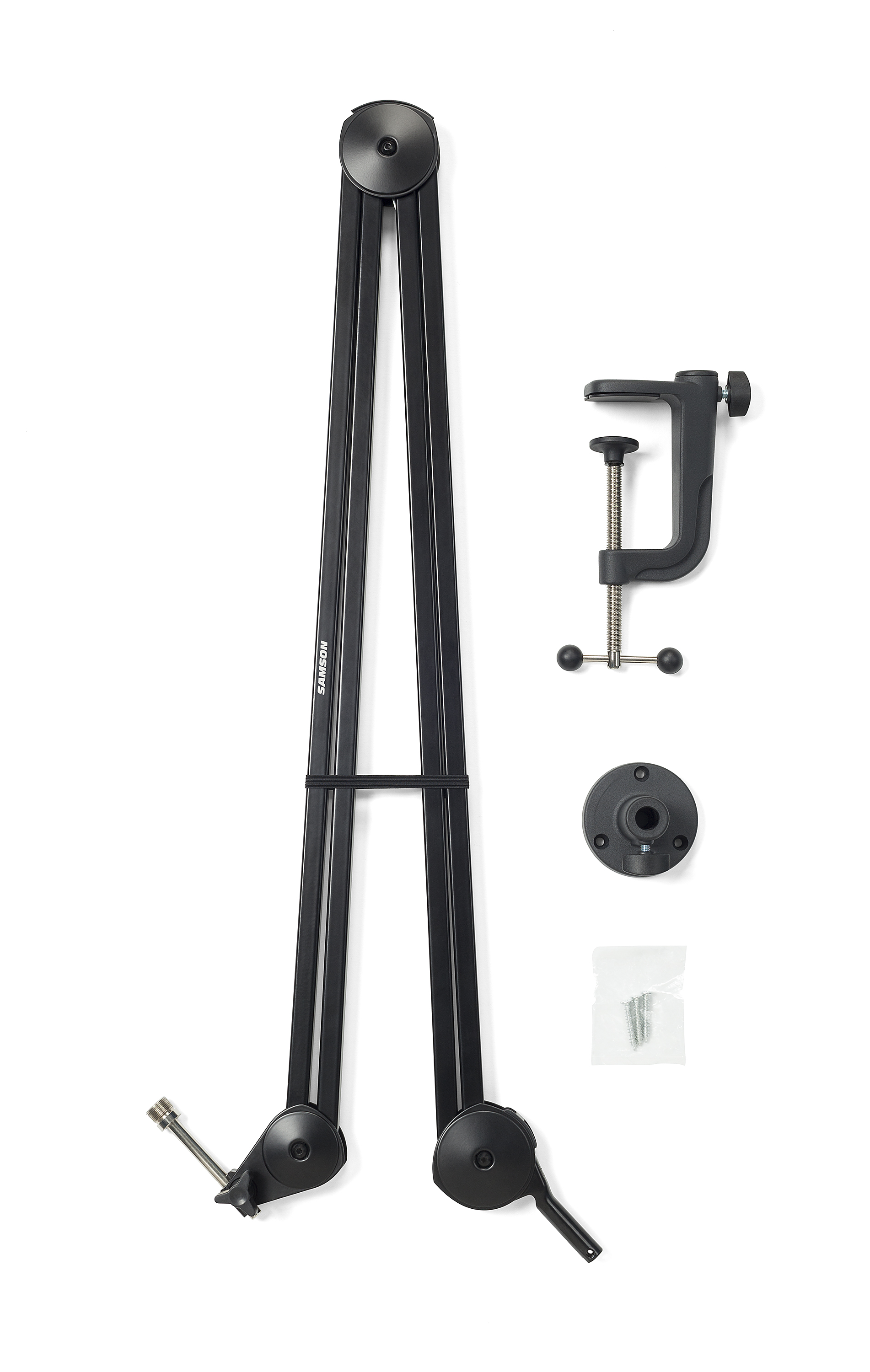 Samson MBA ขาไมค์สตูดิโอหนีบขอบโต๊ะ Podcast, Steaming, Gaming ปรับองศาได้, วัสดุสวยงามแข็งแรง