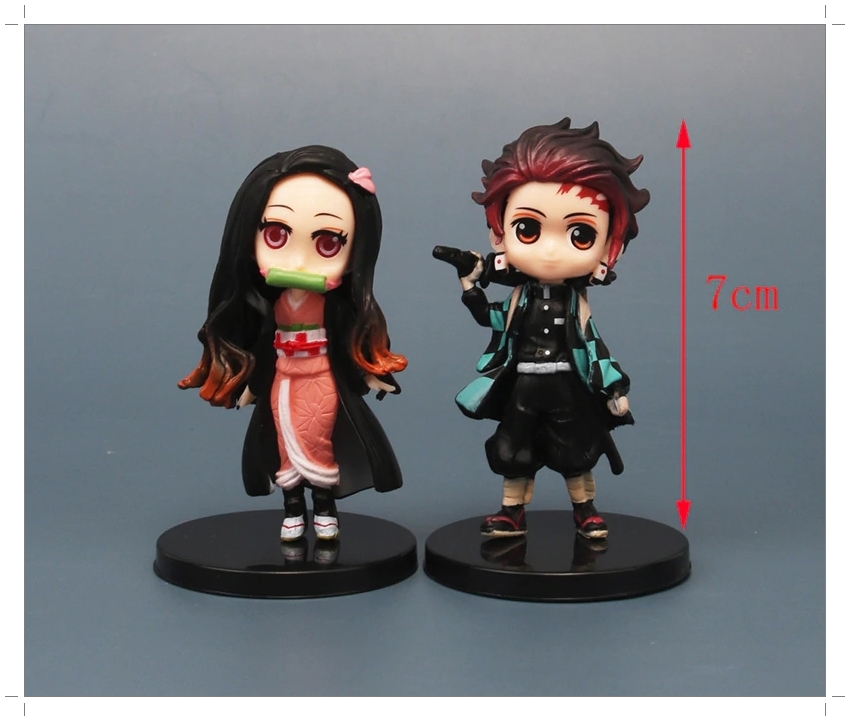 Action Figure Kimetsu no Yaiba โมเดลดาบพิฆาตอสูร เซ็ต 6 ตัว ขนาดความสูง 7 ซม. มีฐาน งานสวย