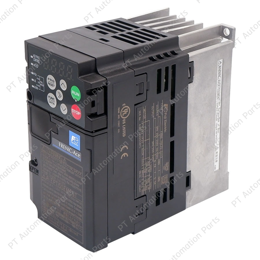 FUJI Electric FRN0.75E2S-2J12 AC Drive Inverter 0.75KW 1HP Input 3⌀ 200-240V Output 3⌀ 200-240V 1-500Hz FRENIC-ACE อินเวอร์เตอร์ ฟูจิ เครื่องควบคุมความเร็วรอบมอเตอร์ 1แรงม้า