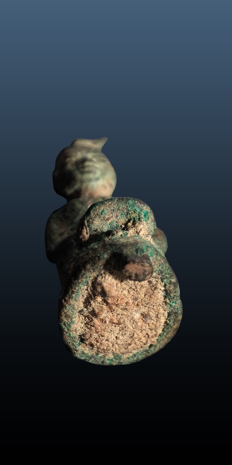 พระบพระบูชา สมัยอยุธยา เนื้อสัมฤทธิ์ สูง 2 นิ้ว