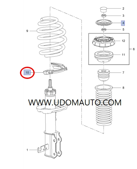 ยางรอง สปิงตัวล่าง CHEVROLET CRUZE เชฟโรเลต ครูซ ปี2011 ขึ้นไป ( 1 คู่ = 2 ชิ้น )