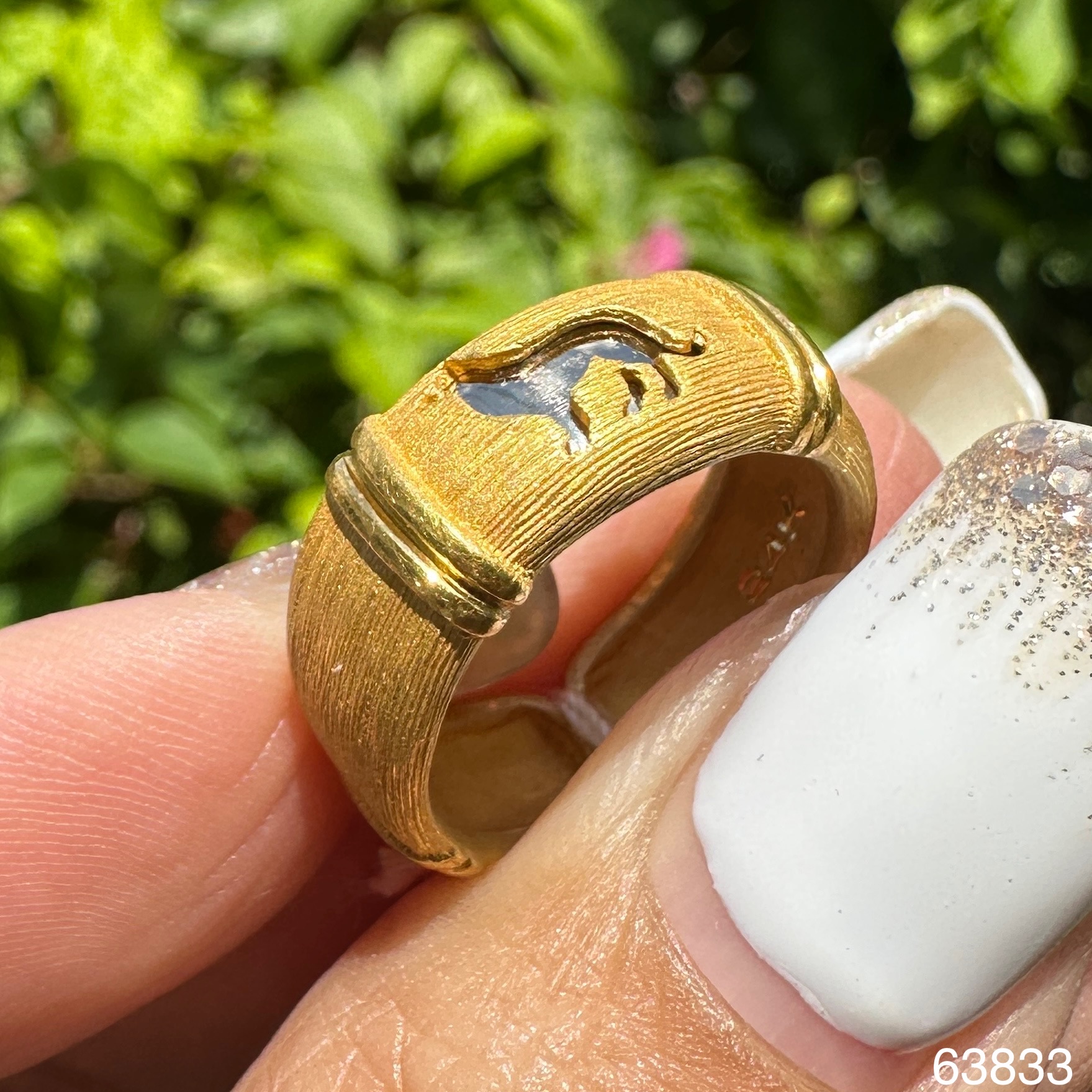 รหัส 63833 แหวน Gold Master ทอง24K + ทอง14K ปีจอ หมา ขนาด 49 นน. 9.30 g