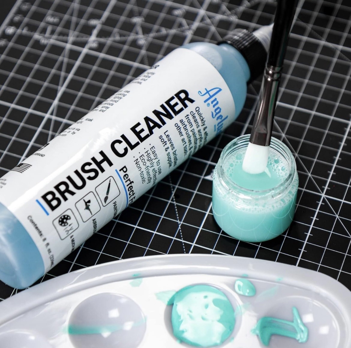 Angelus Brush Cleaner 236ml. (น้ำยาทำความสะอาดพู่กันและAirBrushes) Made in USA