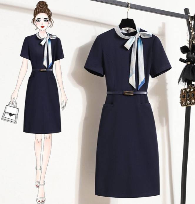 ชุดพนักงานต้อนรับคลินิก ชุดต้อนรับแอร์โฮสเตส ชุดพนักงานขาย