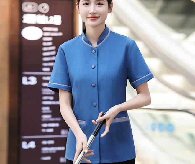 เสื้อแม่บ้านทำความสะอาดห้องพักโรงแรม เสื้อแม่บ้านห้างสรรพสินค้า ชุดแม่บ้านโรงพยาบาล