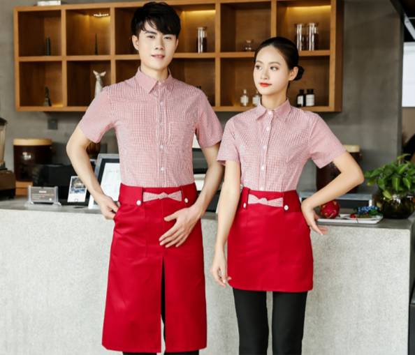 ชุดพนักงานเสริฟ ชุดพนักงานร้านอาหาร ร้านกาแฟ รีสอร์ท