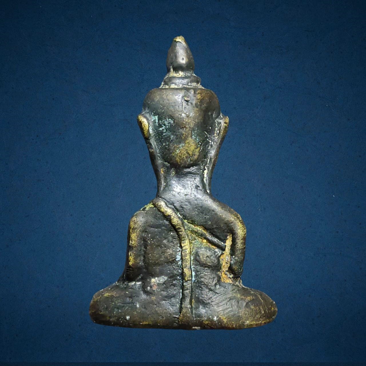 หล่อโลหะ พระยอดธง กรุนาคาม นครศรีธรรมราช เนื้อโลหะผสม