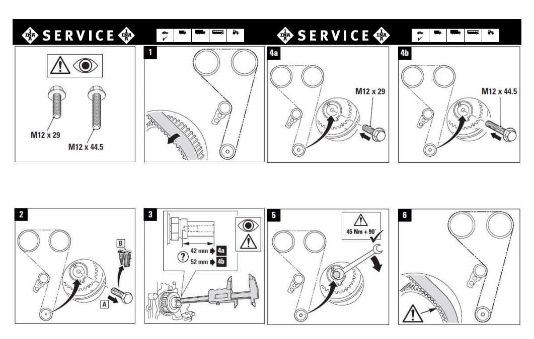 ชุดสายพานไทม์มิ่ง+ลูกรอก FIESTA 1.5L และ 1.6L (เฟียสต้า)"INA" / Timing Belt Kit, 5M5Q-8A615-AA